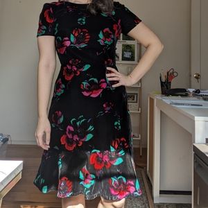 J Crew Velvet Floral Dress